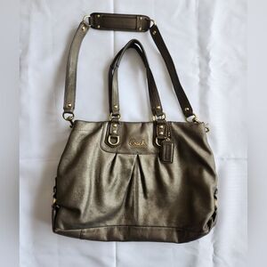 Coach Ashley Metallic Leather Carryall Handbag No. J1194-F15513